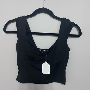 NWT | Blue Blush Black Knit Top, Size S